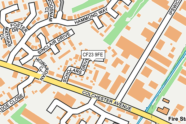 CF23 9FE map - OS OpenMap – Local (Ordnance Survey)
