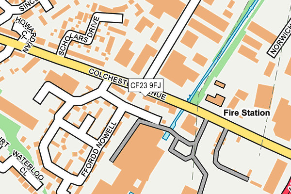 CF23 9FJ map - OS OpenMap – Local (Ordnance Survey)