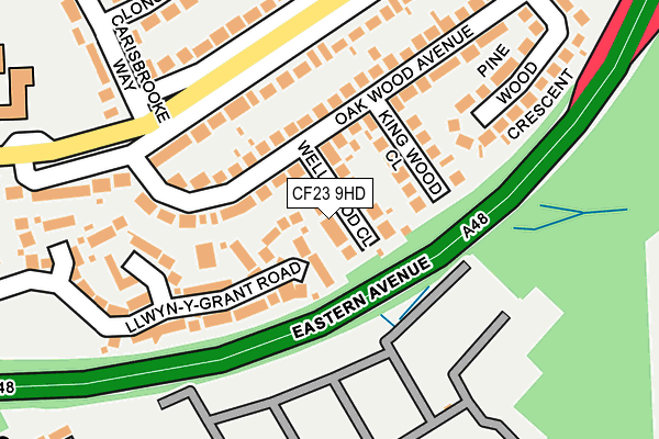 CF23 9HD map - OS OpenMap – Local (Ordnance Survey)