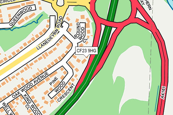 CF23 9HG map - OS OpenMap – Local (Ordnance Survey)