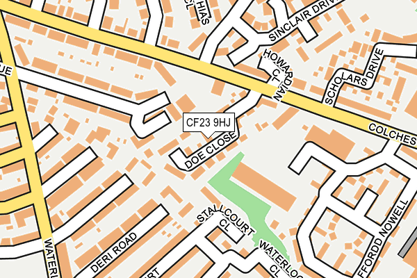 CF23 9HJ map - OS OpenMap – Local (Ordnance Survey)