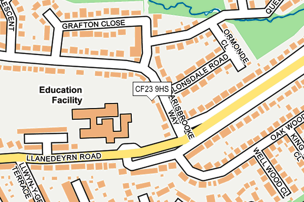CF23 9HS map - OS OpenMap – Local (Ordnance Survey)