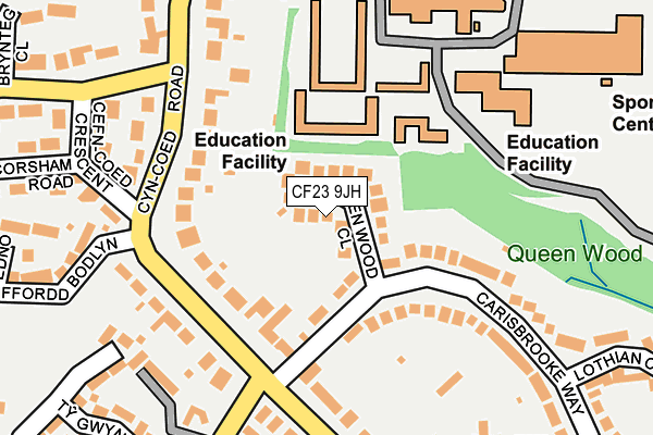 CF23 9JH map - OS OpenMap – Local (Ordnance Survey)