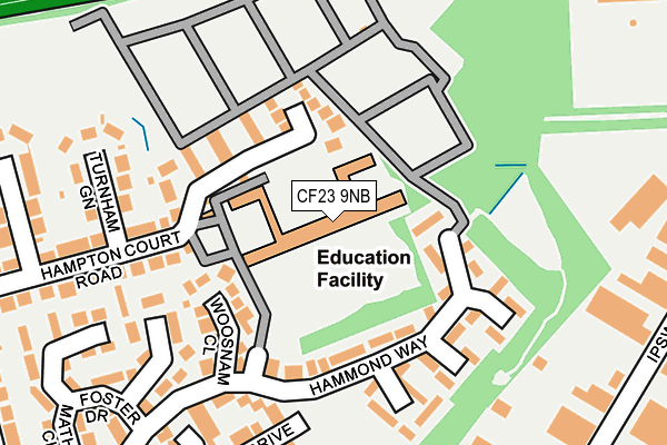 CF23 9NB map - OS OpenMap – Local (Ordnance Survey)