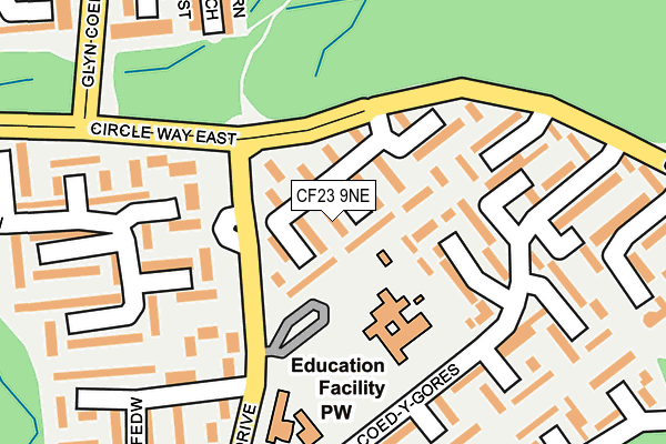 CF23 9NE map - OS OpenMap – Local (Ordnance Survey)