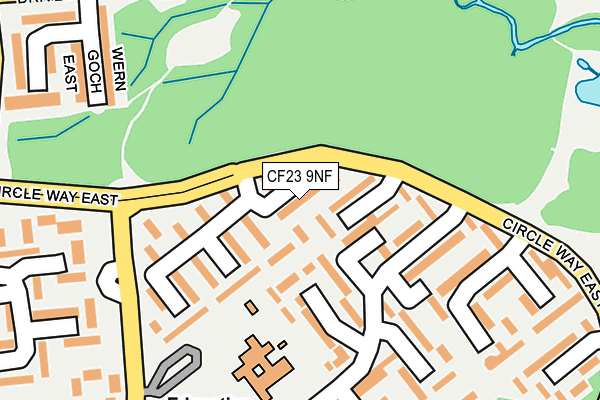 CF23 9NF map - OS OpenMap – Local (Ordnance Survey)