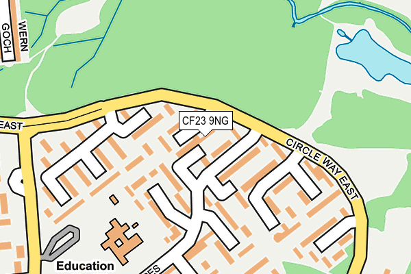 CF23 9NG map - OS OpenMap – Local (Ordnance Survey)