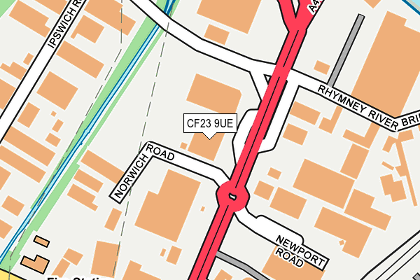 CF23 9UE map - OS OpenMap – Local (Ordnance Survey)