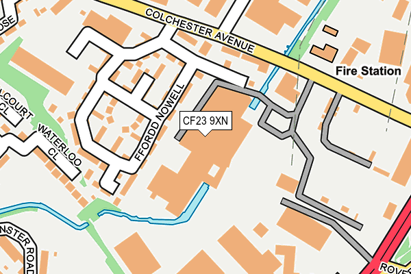 CF23 9XN map - OS OpenMap – Local (Ordnance Survey)