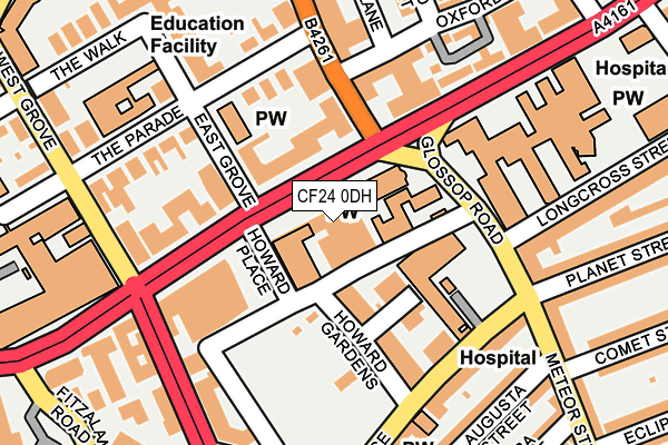 CF24 0DH map - OS OpenMap – Local (Ordnance Survey)