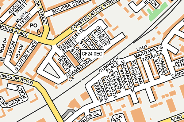 CF24 0EG map - OS OpenMap – Local (Ordnance Survey)