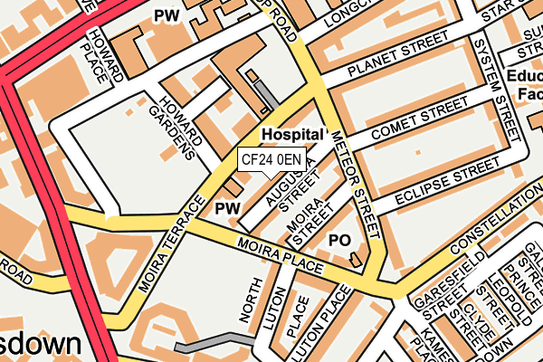 CF24 0EN map - OS OpenMap – Local (Ordnance Survey)