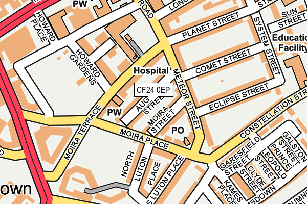 CF24 0EP map - OS OpenMap – Local (Ordnance Survey)