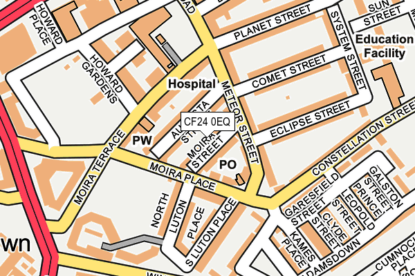 CF24 0EQ map - OS OpenMap – Local (Ordnance Survey)