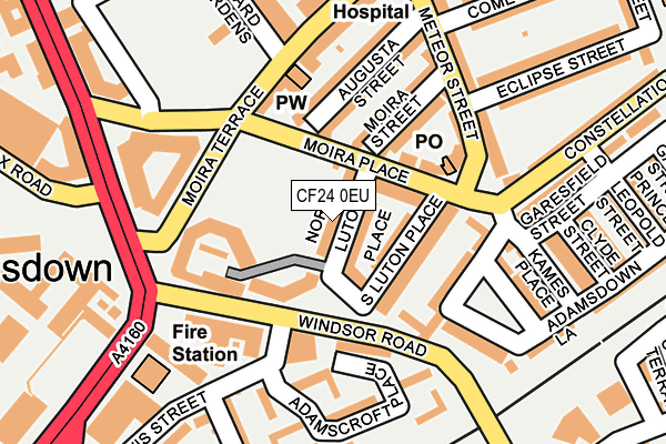 CF24 0EU map - OS OpenMap – Local (Ordnance Survey)