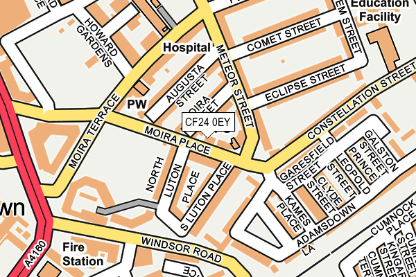 CF24 0EY map - OS OpenMap – Local (Ordnance Survey)