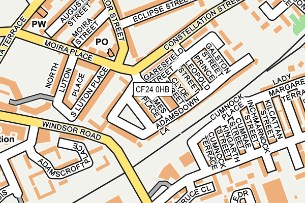 CF24 0HB map - OS OpenMap – Local (Ordnance Survey)
