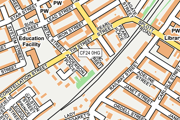 CF24 0HG map - OS OpenMap – Local (Ordnance Survey)