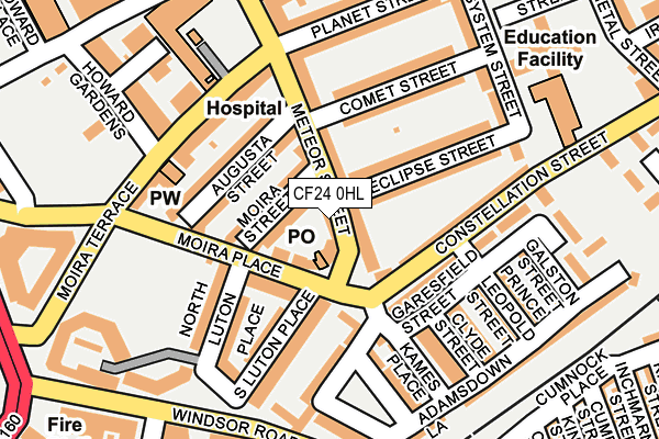 CF24 0HL map - OS OpenMap – Local (Ordnance Survey)