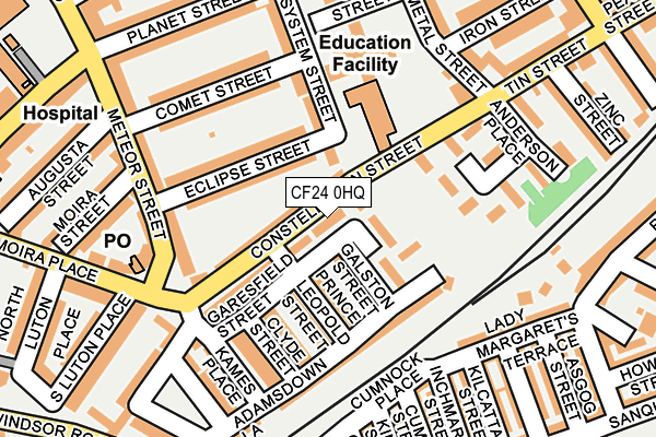 CF24 0HQ map - OS OpenMap – Local (Ordnance Survey)