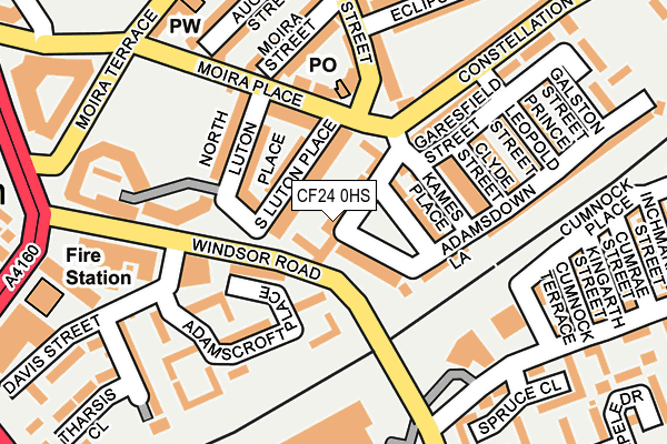 CF24 0HS map - OS OpenMap – Local (Ordnance Survey)