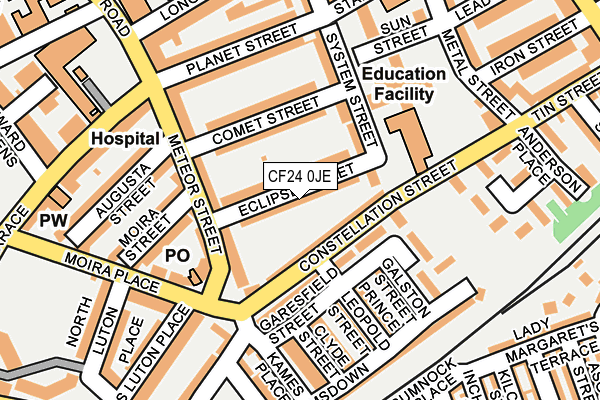 CF24 0JE map - OS OpenMap – Local (Ordnance Survey)