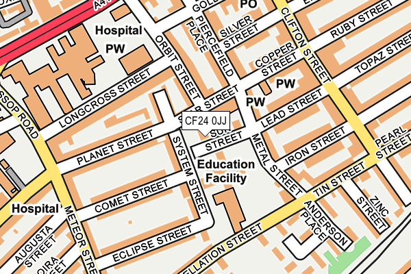 CF24 0JJ map - OS OpenMap – Local (Ordnance Survey)