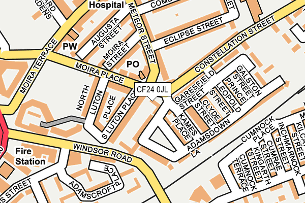 CF24 0JL map - OS OpenMap – Local (Ordnance Survey)