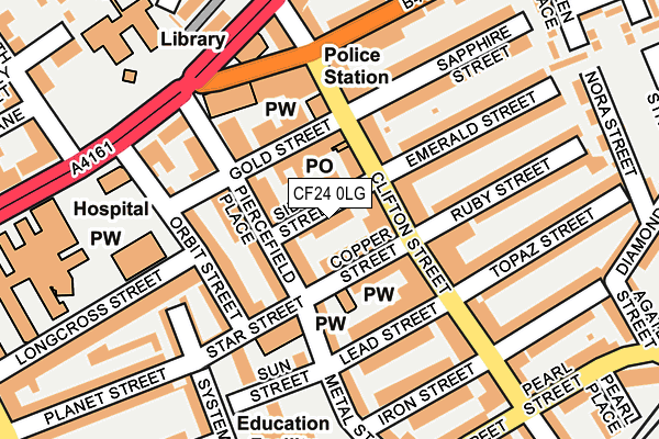 CF24 0LG map - OS OpenMap – Local (Ordnance Survey)