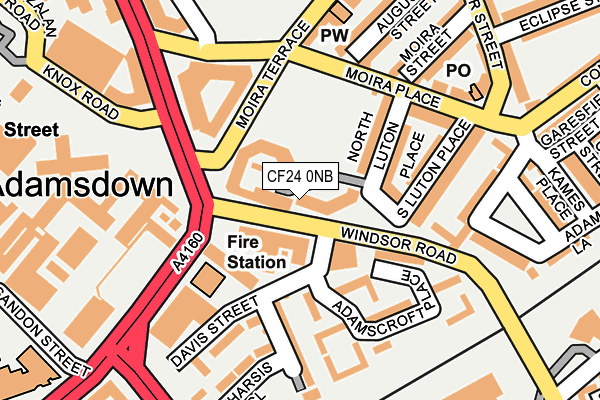 CF24 0NB map - OS OpenMap – Local (Ordnance Survey)