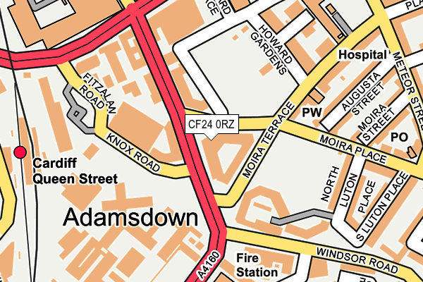 CF24 0RZ map - OS OpenMap – Local (Ordnance Survey)