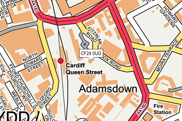 CF24 0UG map - OS OpenMap – Local (Ordnance Survey)