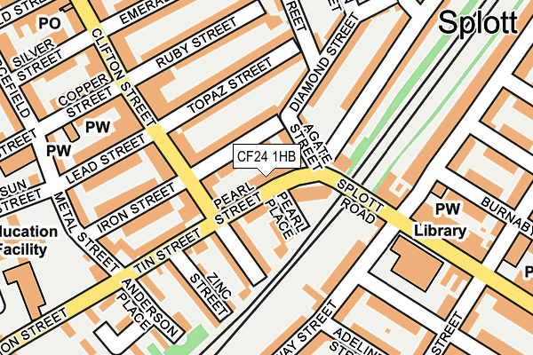 CF24 1HB map - OS OpenMap – Local (Ordnance Survey)