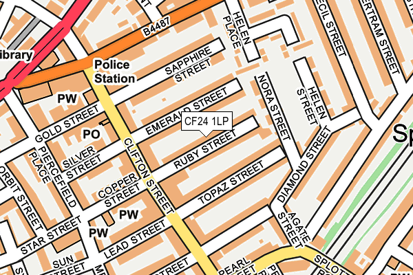 CF24 1LP map - OS OpenMap – Local (Ordnance Survey)