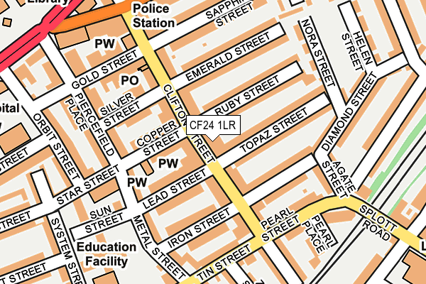 CF24 1LR map - OS OpenMap – Local (Ordnance Survey)