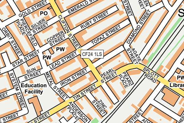 CF24 1LS map - OS OpenMap – Local (Ordnance Survey)