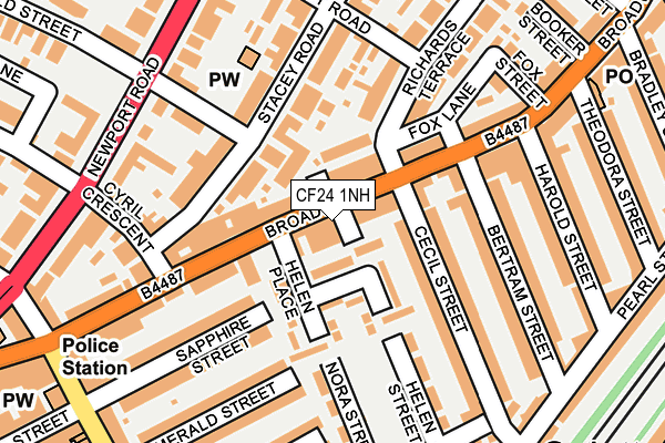 CF24 1NH map - OS OpenMap – Local (Ordnance Survey)