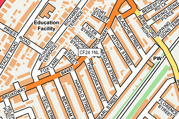 CF24 1NL map - OS OpenMap – Local (Ordnance Survey)