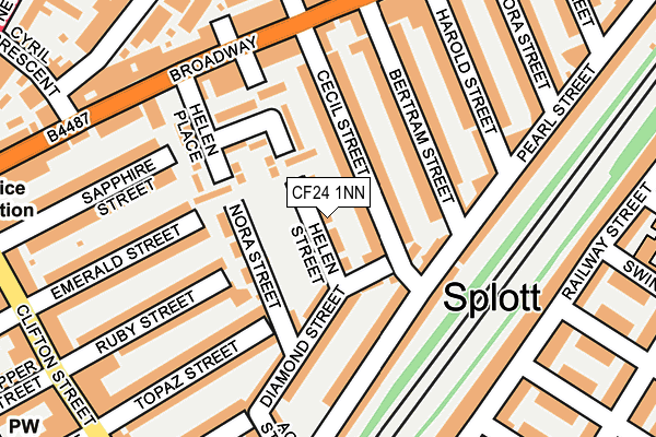 CF24 1NN map - OS OpenMap – Local (Ordnance Survey)