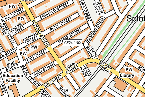 CF24 1NQ map - OS OpenMap – Local (Ordnance Survey)