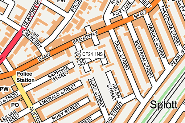 CF24 1NS map - OS OpenMap – Local (Ordnance Survey)