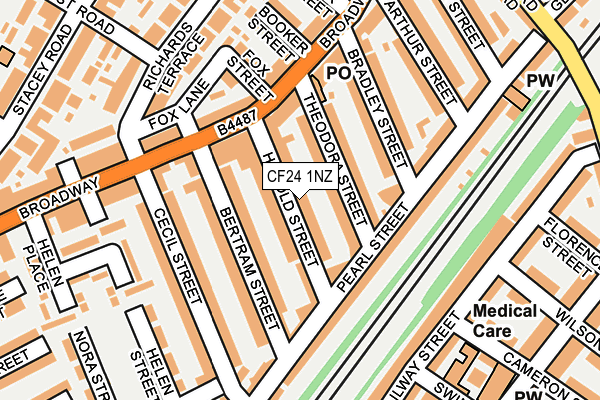 CF24 1NZ map - OS OpenMap – Local (Ordnance Survey)