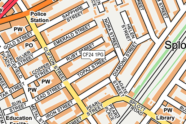 CF24 1PG map - OS OpenMap – Local (Ordnance Survey)