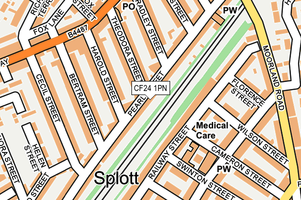 CF24 1PN map - OS OpenMap – Local (Ordnance Survey)