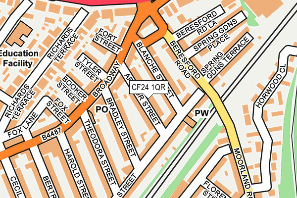 CF24 1QR map - OS OpenMap – Local (Ordnance Survey)