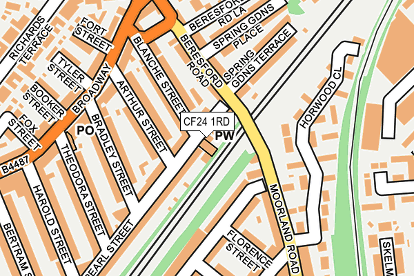 CF24 1RD map - OS OpenMap – Local (Ordnance Survey)