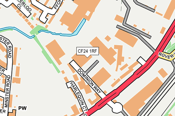 CF24 1RF map - OS OpenMap – Local (Ordnance Survey)