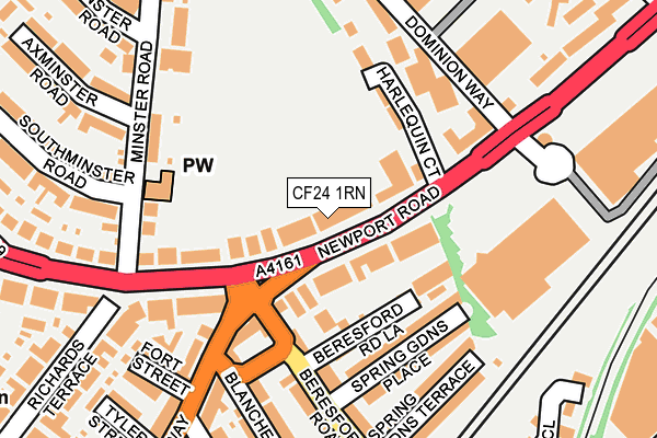 CF24 1RN map - OS OpenMap – Local (Ordnance Survey)