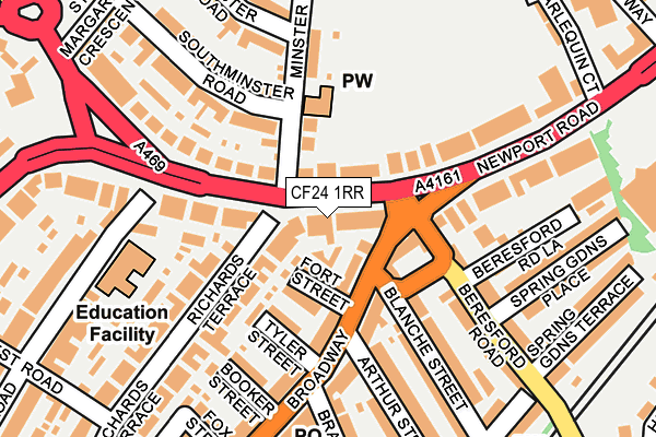 CF24 1RR map - OS OpenMap – Local (Ordnance Survey)