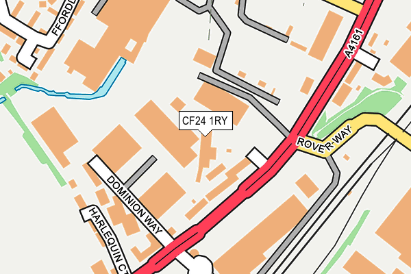 CF24 1RY map - OS OpenMap – Local (Ordnance Survey)